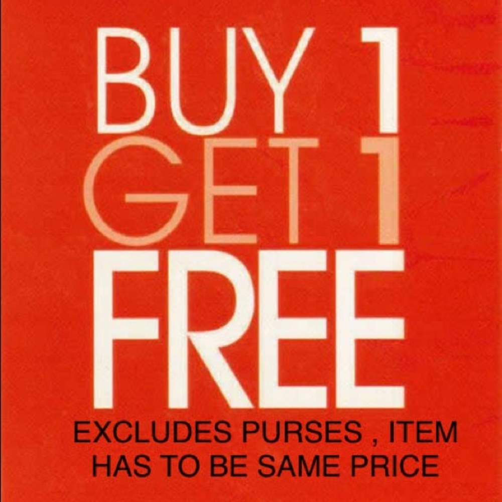 B1G1 FREE! Excludes purses
